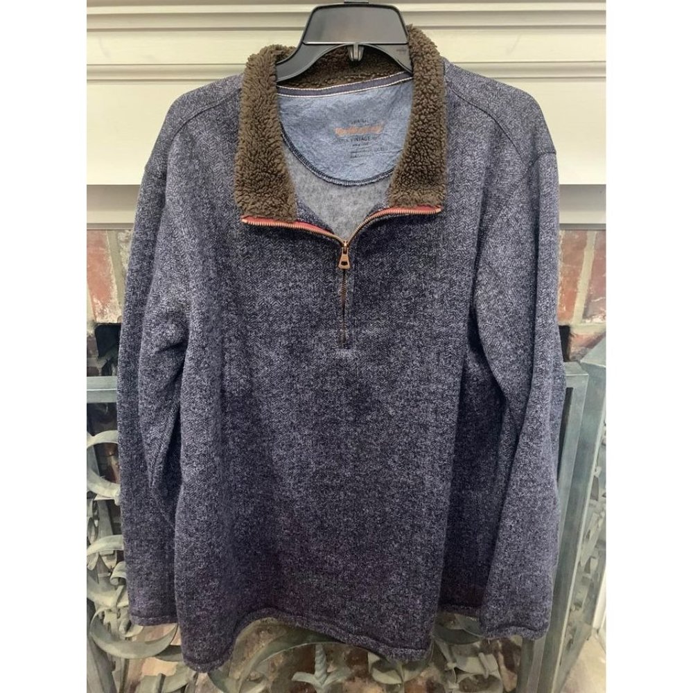 Weatherproof women’s pullover size XXL, quarter zip, navy (bin H)